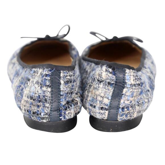 Chanel Tweed 37c Classic Leather Ballerina Ballet Flats CC-S0207P-C004 - Picture 9 of 11